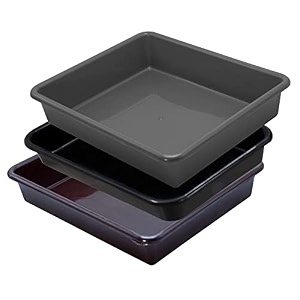 wonder exel small rectangular multipurpose organising amp storage plastic tray set of 3 multicolour standard excelsmall mix choco grey black