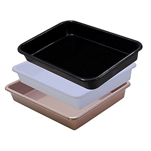 wonder exel small rectangular multipurpose organising amp storage plastic tray set of 3 multicolour standard excelsmall mix white choco black
