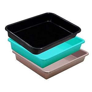 wonder exel small rectangular multipurpose organising amp storage plastic tray set of 3 multicolour standard excelsmall mix green choco black