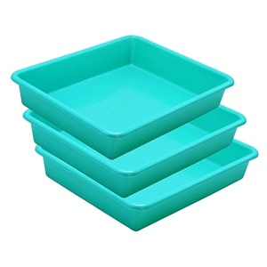 morvi multipurpose rectangular small plastic traysstationary office organiser traystrong plastic materialcolorful stackable storage trays for homeampofficepack of 3 green
