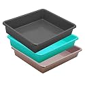 Wonder Exel Small Rectangular Multipurpose Organising &amp; Storage Plastic Tray, Set of 3, Multicolour, Standard (EXCELSMALL) (Mix) (Green Choco Grey)