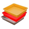 Wonder Exel Small Rectangular Multipurpose Organising &amp; Storage Plastic Tray, Set of 3, Multicolour, Standard (EXCELSMALL) (Mix) (Red Yellow Choco)