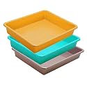 Wonder Exel Small Rectangular Multipurpose Organising &amp; Storage Plastic Tray, Set of 3, Multicolour, Standard (EXCELSMALL) (Mix) (Green Yellow Choco)