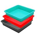 Wonder Exel Small Rectangular Multipurpose Organising &amp; Storage Plastic Tray, Set of 3, Multicolour, Standard (EXCELSMALL) (Mix) (Red Green Brown)