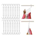 Wonder Hanger Max 20-Pack Space-Saving Hangers, 360° Hooks, White