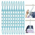 Wonder Hanger Max Space Saving Hangers, 10-Pack, 360° Hooks, Pastel Blue