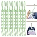 Wonder Hanger Max Space Saving Hangers, 10-Pack, 360° Hooks, Pastel Green