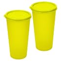 Wonder Homeware Every Day Big Glass, Set of 6 pc, 600 ml, Yellow Color