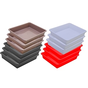 wonder homeware exel small tray heavy quality for homeampstorageorganization set of 12 pcs tray 2 ltr white red choco grey
