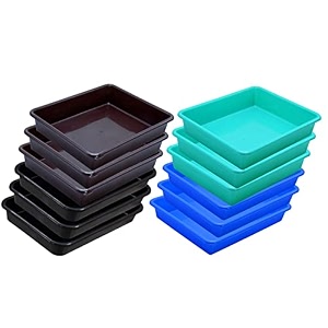 wonder homeware exel small tray heavy quality for homeampstorageorganization set of 12 pcs tray 2 ltr green blue brown black