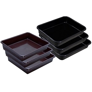 wonder homeware exel small tray heavy quality set of 6 pcs 2 ltr blue yellow color brown black
