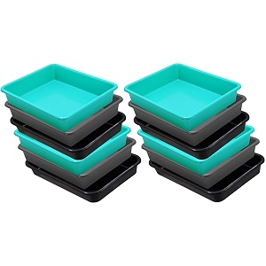 wonder homeware exel small tray heavy quality for homeampstorageorganization set of 12 pcs tray 2 ltr green grey black