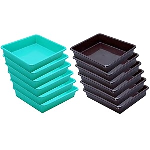 wonder homeware exel small tray heavy quality for homeampstorageorganization set of 12 pcs tray 2 ltr green brown