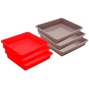 wonder homeware exel small tray heavy quality set of 6 pcs 2 ltr blue yellow color red choco