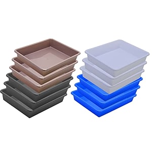 wonder homeware exel small tray heavy quality for homeampstorageorganization set of 12 pcs tray 2 ltr white blue choco grey