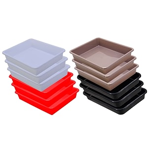 wonder homeware exel small tray heavy quality for homeampstorageorganization set of 12 pcs tray 2 ltr white red choco black