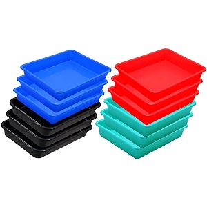 wonder homeware exel small tray heavy quality for homeampstorageorganization set of 12 pcs tray 2 ltr red green blue black