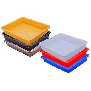 wonder homeware exel small tray heavy quality set of 6 pcs 2 ltr blue yellow color white red blue yellow brown choco