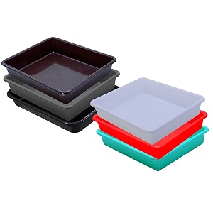 wonder homeware exel small tray heavy quality set of 6 pcs 2 ltr blue yellow color white red green brown grey black