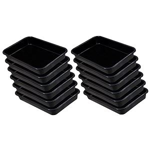 wonder homeware exel small tray heavy quality for homeampstorageorganization set of 12 pcs tray 2 ltr black