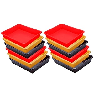 wonder homeware exel small tray heavy quality for homeampstorageorganization set of 12 pcs tray 2 ltr red yellow brown