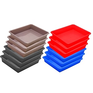 wonder homeware exel small tray heavy quality for homeampstorageorganization set of 12 pcs tray 2 ltr red blue choco grey