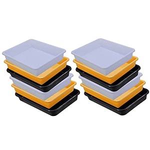 wonder homeware exel small tray heavy quality for homeampstorageorganization set of 12 pcs tray 2 ltr white yellow black