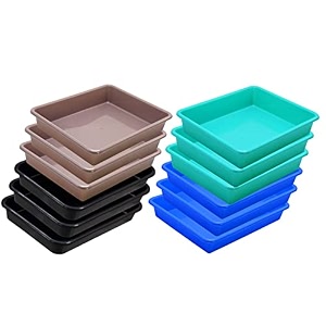 wonder homeware exel small tray heavy quality for homeampstorageorganization set of 12 pcs tray 2 ltr green blue choco black