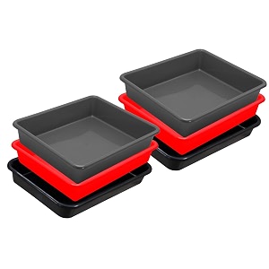 wonder homeware exel small tray heavy quality set of 6 pcs 2 ltr blue yellow color red grey black