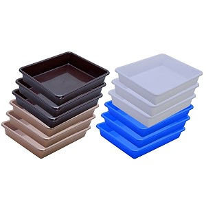 wonder homeware exel small tray heavy quality for homeampstorageorganization set of 12 pcs tray 2 ltr white blue brown choco