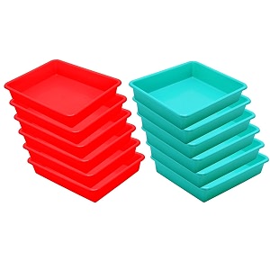 wonder homeware exel small tray heavy quality for homeampstorageorganization set of 12 pcs tray 2 ltr red green