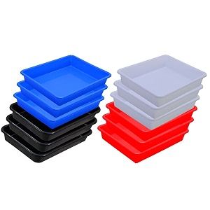 wonder homeware exel small tray heavy quality for homeampstorageorganization set of 12 pcs tray 2 ltr white red blue black