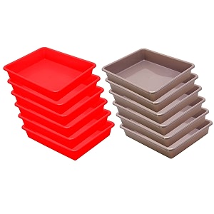 wonder homeware exel small tray heavy quality for homeampstorageorganization set of 12 pcs tray 2 ltr red choco