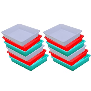 wonder homeware exel small tray heavy quality for homeampstorageorganization set of 12 pcs tray 2 ltr white red green