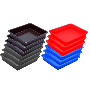 wonder homeware exel small tray heavy quality for homeampstorageorganization set of 12 pcs tray 2 ltr red blue brown grey