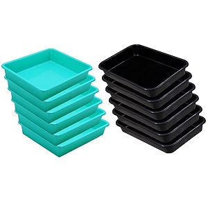 wonder homeware exel small tray heavy quality for homeampstorageorganization set of 12 pcs tray 2 ltr green black