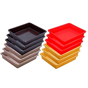 wonder homeware exel small tray heavy quality for homeampstorageorganization set of 12 pcs tray 2 ltr red yellow brown choco