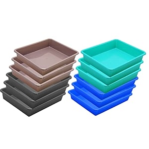 wonder homeware exel small tray heavy quality for homeampstorageorganization set of 12 pcs tray 2 ltr green blue choco grey