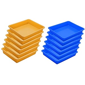 wonder homeware exel small tray heavy quality for homeampstorageorganization set of 12 pcs tray 2 ltr blue yellow