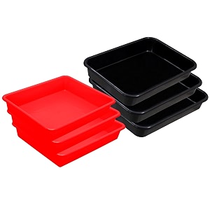 wonder homeware exel small tray heavy quality set of 6 pcs 2 ltr blue yellow color red black