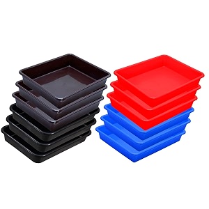 wonder homeware exel small tray heavy quality for homeampstorageorganization set of 12 pcs tray 2 ltr red blue brown black