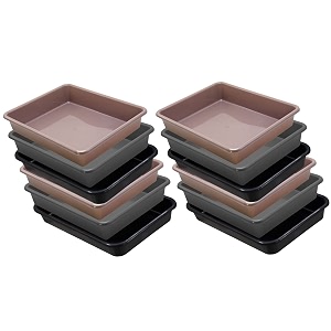 wonder homeware exel small tray heavy quality for homeampstorageorganization set of 12 pcs tray 2 ltr choco grey black