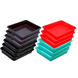 wonder homeware exel small tray heavy quality for homeampstorageorganization set of 12 pcs tray 2 ltr red green brown black