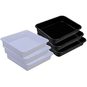 wonder homeware exel small tray heavy quality set of 6 pcs 2 ltr blue yellow color white black