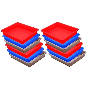 wonder homeware exel small tray heavy quality for homeampstorageorganization set of 12 pcs tray 2 ltr red blue choco