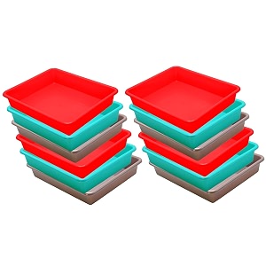 wonder homeware exel small tray heavy quality for homeampstorageorganization set of 12 pcs tray 2 ltr red green choco