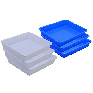 wonder homeware exel small tray heavy quality set of 6 pcs 2 ltr blue yellow color white blue