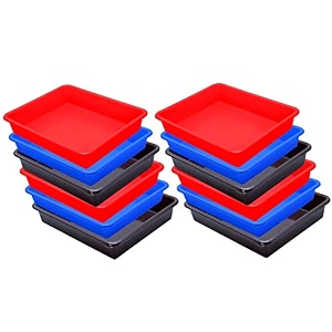 wonder homeware exel small tray heavy quality for homeampstorageorganization set of 12 pcs tray 2 ltr red blue brown