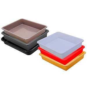 wonder homeware exel small tray heavy quality set of 6 pcs 2 ltr blue yellow color white red yellow choco grey black