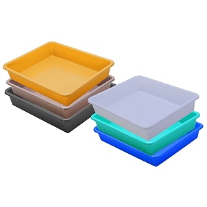 wonder homeware exel small tray heavy quality set of 6 pcs 2 ltr blue yellow color white green blue yellow choco grey